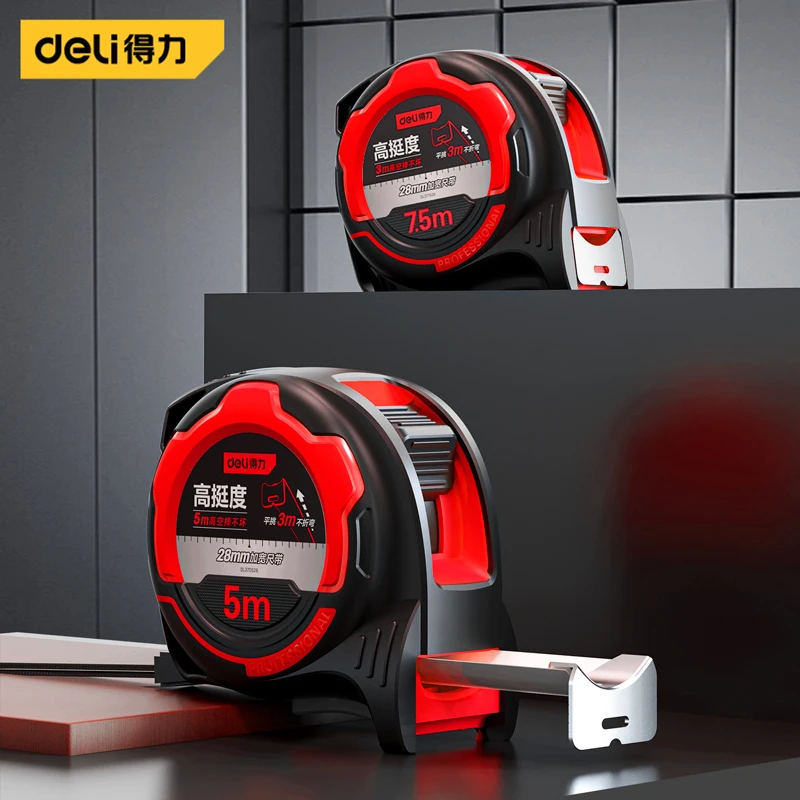 Tape Dispenser Weighted - Deli 5/7.5m engrossar fita métrica de