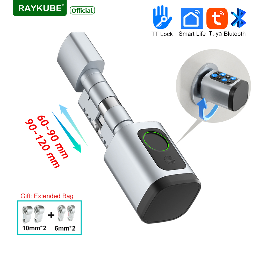 Letter Opener Brass - RAYKUBE V1 Fechadura TT Ajustável/Tuya Bluetooth