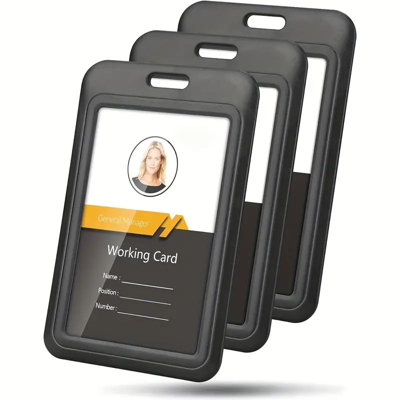 Index Card Holder - Porta-cartões de identificação deslizante resistente de