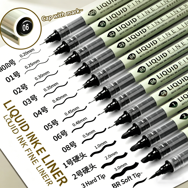 Conjunto de 12 Canetas Pretas  - Correction Pen Fine avaliação e preço