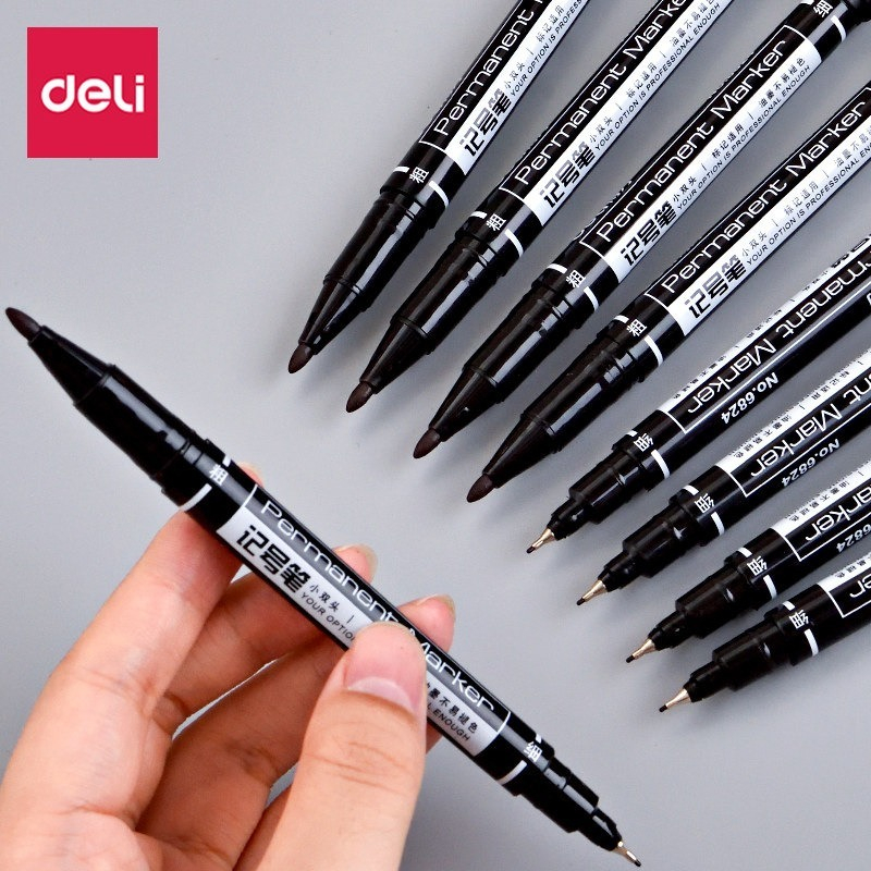 Deli-Waterproof Dual Tip Perma - Correction Pen Fine avaliação e preço