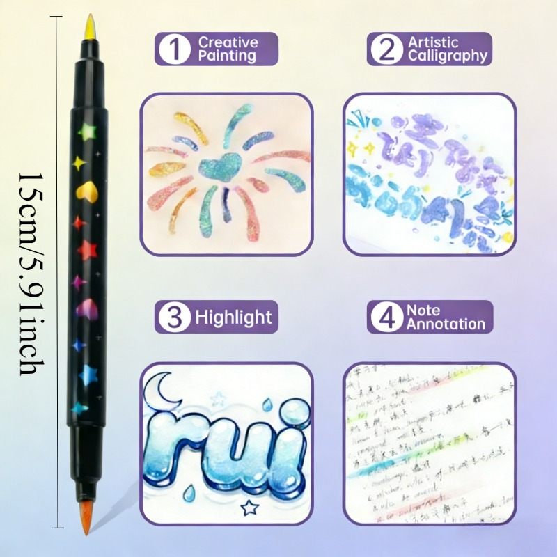 Canetas de Glitter Dupla Ponta - Correction Pen Fine avaliação e preço