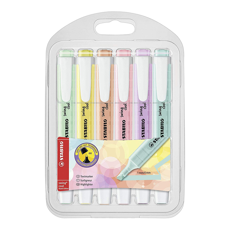 Caneta iluminadora pastel lega - Stabilo Marker Swing Cool avaliação e preço